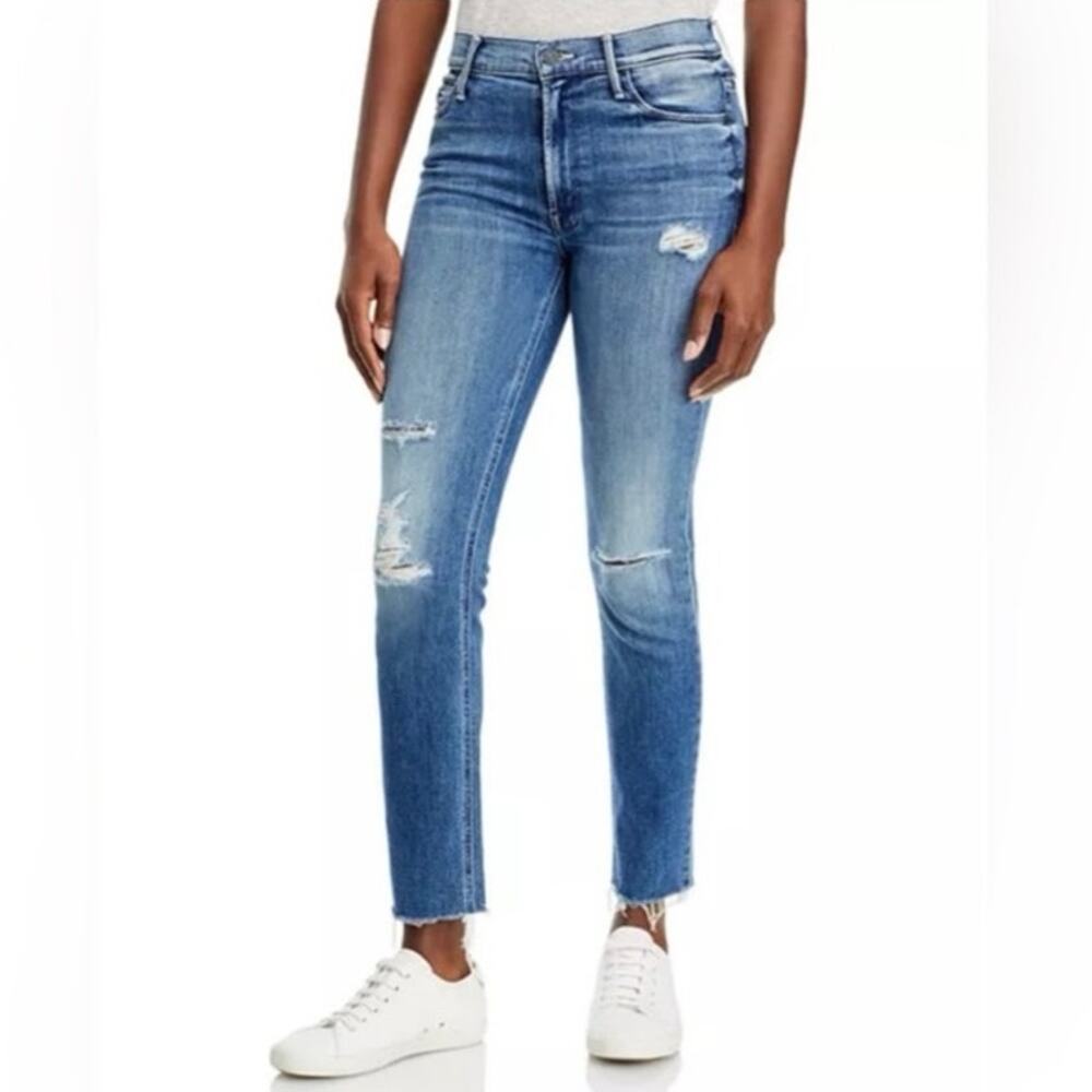 Mother The Mid Rise Dazzler Ankle Fray in Weekend Warrior Sz 28